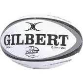 Gilbert rugbybal Pulsar wedstrijdbal maat 4 zwart grijs.