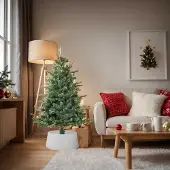Prolenta Maison Exclusive - Kerstboomrok, wit, Ø 56 x 23 cm, kunststof
