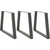 vidaXL Eettafelpoten 3 st V-vormig 90x(72-73,3) cm staal antraciet