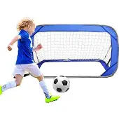 Markenlos voetbaldoel, draagbaar en inklapbaar - voor kinderen en volwassenen