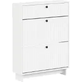 vidaXL Schoenenkast EDE 78 x 24 x 103 cm Bewerkt hout Wit