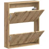 vidaXL Wandgemonteerde Schoenenkast DELFT 71 x 17 x 86 cm Bewerkt hout