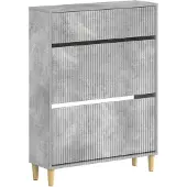 vidaXL Schoenenkast ARNHEM 78 x 24 x 103 cm Bewerkt hout Betongrijs