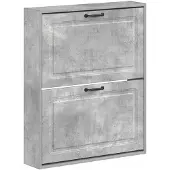 vidaXL Wandgemonteerde Schoenenkast UTRECHT 71 x 17 x 86 cm Betongrijs