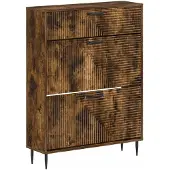 vidaXL Schoenenkast HAARLEM 78 x 24 x 103 cm Bewerkt hout