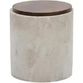 5five Simply Smart Wattenschijfjeshouder, opbergdoos, polyresin, beige, 200157A