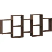 vidaXL Wandschap 159x18x65 cm bewerkt hout bruin eikenkleurig