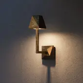 MORETTI Wandlamp buiten Silva Edge, brons / oud-messing, Messing, Landelijk, Wandlamp buiten