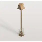 MORETTI Sokkellamp buiten Silva Edge, brons / oud-messing, Messing, Landelijk, Sokkellamp