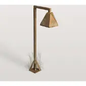 MORETTI Sokkellamp buiten Silva Edge, brons / oud-messing, Messing, Landelijk, Sokkellamp