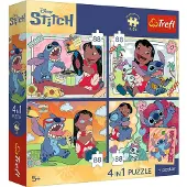 Trefl Puzzel 4 in 1 ruimte Stitch 4x88