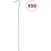 vidaXL Tentharingen 50 st Ø4 mm 23 cm gegalvaniseerd staal