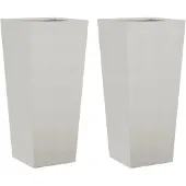 vidaXL Plantenbakken 2 st 35x35x75 cm roestvrij staal