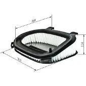 Bosch Luchtfilter F026400366 Bosch voor o.a. BMW