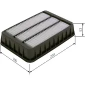 Bosch Luchtfilterpatroon S0200 Bosch voor o.a. CITROEN, MITSUBISHI, PEUGEOT