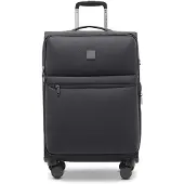 Stratic Lite 4 wielen Trolley M 65 cm met uitbreidingsplooi zwart