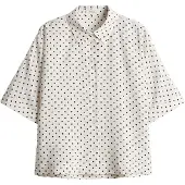 Opus Blouse 'Farise' zwart / wit