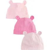 Next - Meisjes - Set van 3 baby-beanies - Roze