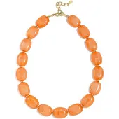 Yehwang Squoval - Kralen Ketting - Stainless Steel - - Oranje