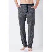 Hajo Premium heren lounge broek marine blauw - Blauw - Maat - 52