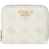 GUESS portemonnee Emelie Logo SLG Zip Around White Logo wit