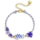Yehwang Kralenarmband met touwmotief, vis en ster kralen