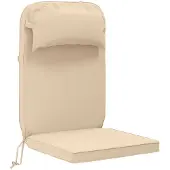 vidaXL Zon Ligzitzak Kussen 100% Polyester Crèmekleurig