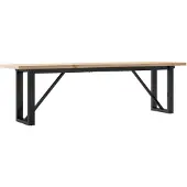 vidaXL Salontafel O-frame 160x40x45,5 cm grenenhout en staal