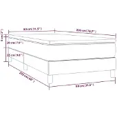 vidaXL Boxspring met matras fluweel roze 80x200 cm