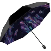 Doppler paraplu Modern.Art Magic Printed Pattern Undersea zwart