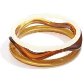 Yehwang Chic Acrylic - Bangles - Acryl - - tan