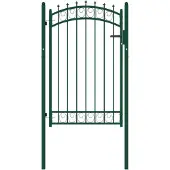 vidaXL Poort met speerpunten 100x150 cm staal groen
