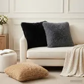 vidaXL Kussensloop 12 st HEERLEN Antracietkleurig 50 x 50 cm PV Fleece