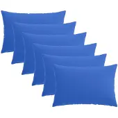 vidaXL Kussensloop 6 st HEERLEN Koninklijk Blauw 50 x 75 cm Polyester