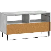 vidaXL LED tv-meubel ZWOLLE 81 x 35 x 43 cm Betongrijs Bewerkt hout