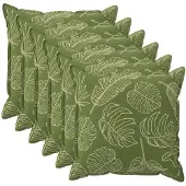 vidaXL Kussensloop 6 st HOUTEN Blad Design 45 x 45 cm Polyester