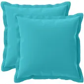 vidaXL Kussensloop 2 st HOUTEN Turquoise 45 x 45 cm Polyester