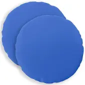 vidaXL Kussensloop 2 st HEERLEN Koninklijk Blauw Diam. 30 cm Polyester