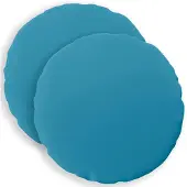 vidaXL Kussensloop 2 st HEERLEN Lichtblauw Diam. 30 cm Polyester