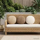 vidaXL Kussensloop 2 st HEERLEN Taupe Diam. 40 cm Chenille Stof