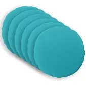 vidaXL Kussensloop 6 st HEERLEN Turquoise Diam. 30 cm Polyester