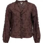 Object Blouse 'OBJKARLI' chocoladebruin