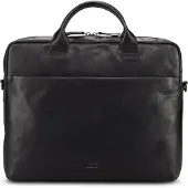 Jost Glasgow Aktentas Leder 37 cm Laptopvak zwart