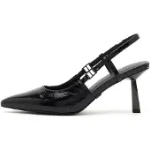 Derimod Slingbacks Met Hoge Hak Imitation Leren Slingbacks Met Hoge Hak