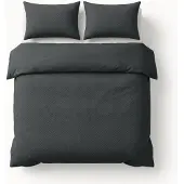 Sleeptime Dekbedovertrek Modern Geo 3D - Antraciet 200 x 200/220 cm