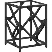 vidaXL Salontafel met transparant glazen blad 30x30x41 cm staal
