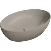 GSI Pura Keramische opbouwwastafel 60x42cm, mat tortora