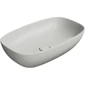 GSI Nubes Keramische wastafel op de plaat 60x38cm, mat cenere