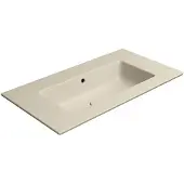 GSI Pura Keramische wastafel Slim 82x46cm, zonder kraangat, mat creta