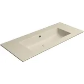 GSI Pura Keramische wastafel Slim 102x46cm, zonder kraangat, mat creta
